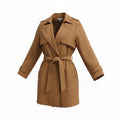 Brauner Trenchcoat mit Bindegürtel