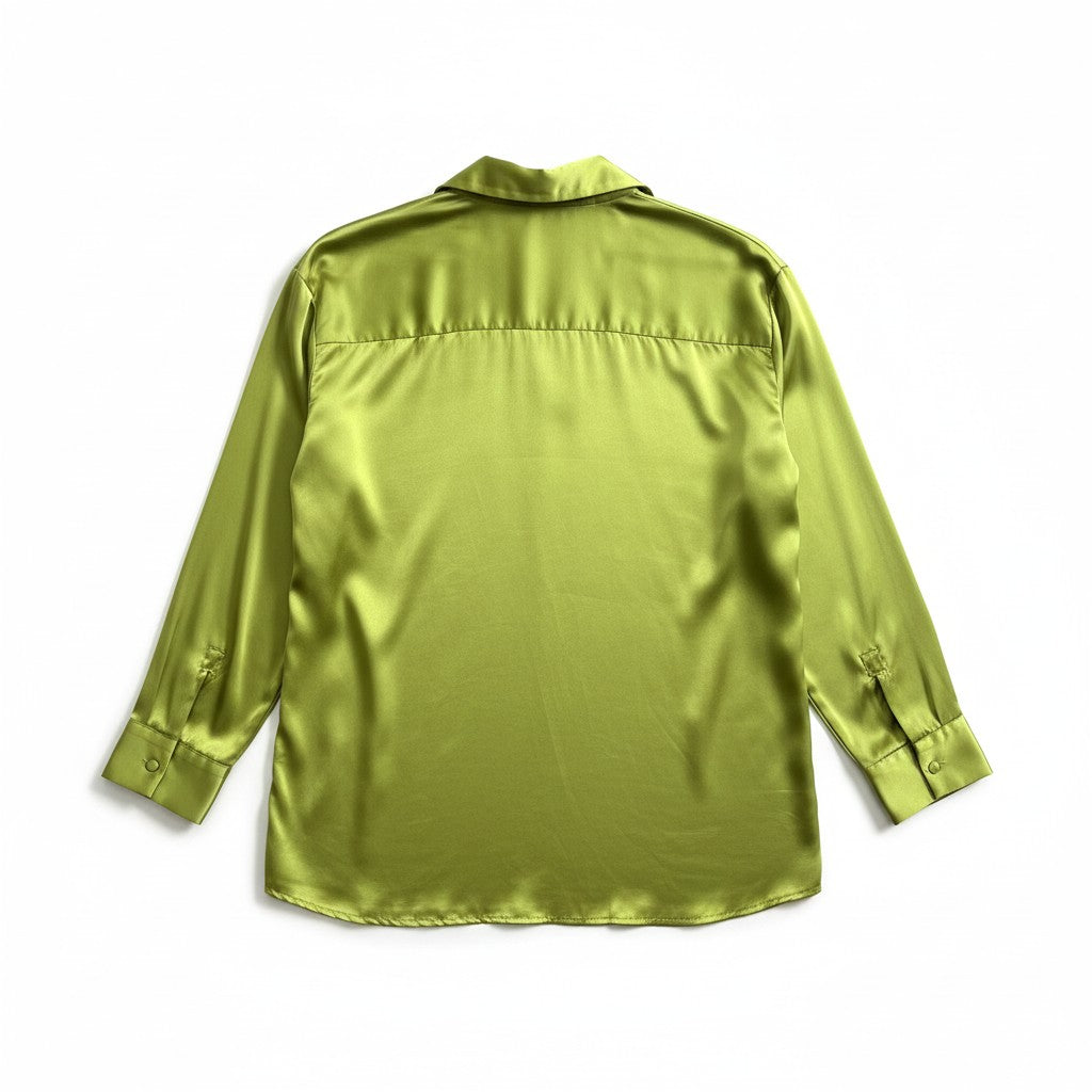 Satinierte Bluse Grün