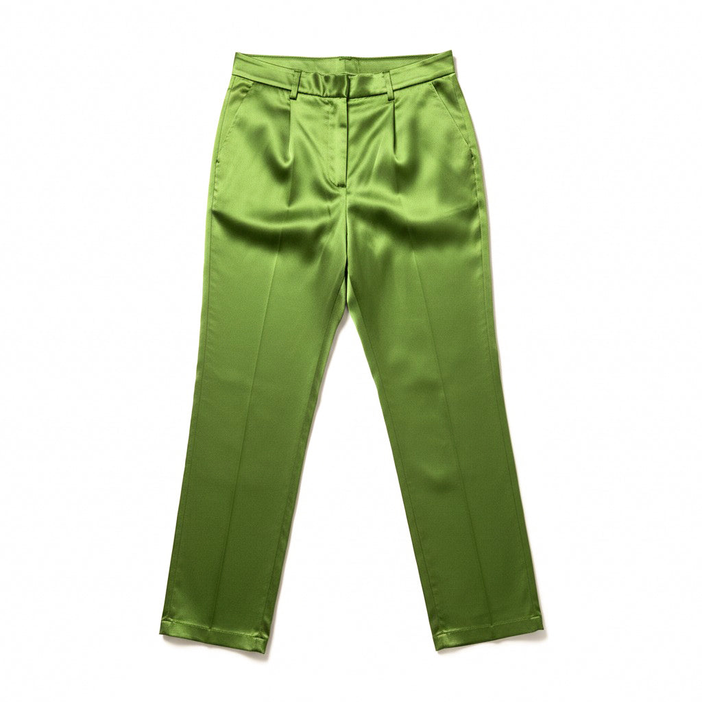 Satinierte Hose Grün